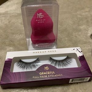 Makeup Geek Graceful False Lashes & Beauty Sponge Blender Bundle BNIB